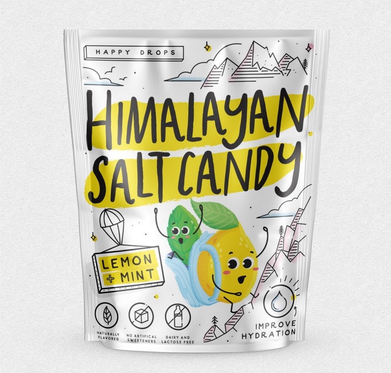 Packing design trends 2023 example: Himalayan salt candy